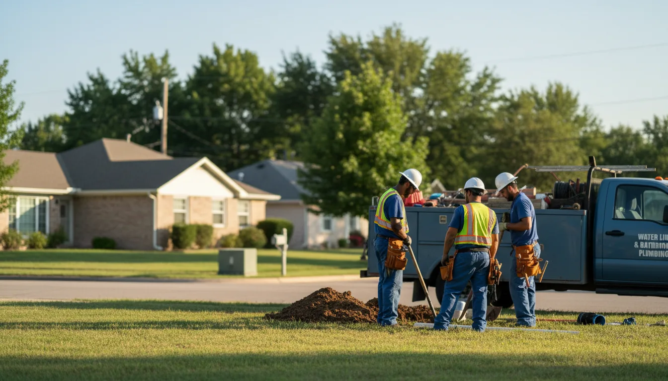 Residential water line and bathroom plumbing service in Benton, KY